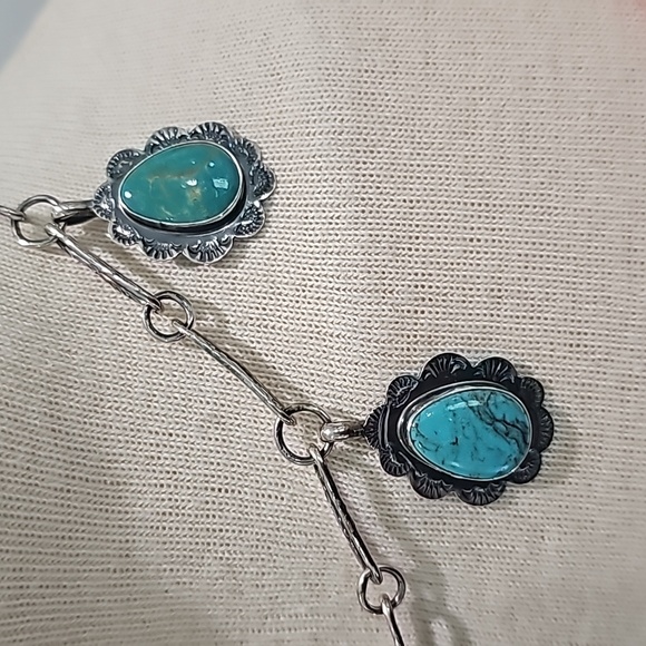 Sterling Silver Turquoise Necklace 😍 - Picture 3 of 12